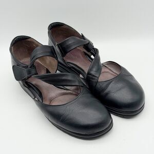 BeautiFeel Dear Black Leather  Mary Jane Slip On Comfort Flats Women’s 7.5 EU 38